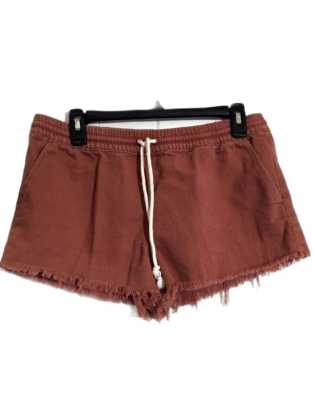 aerie Frayed Drawstring Shorts - Dusty Pink